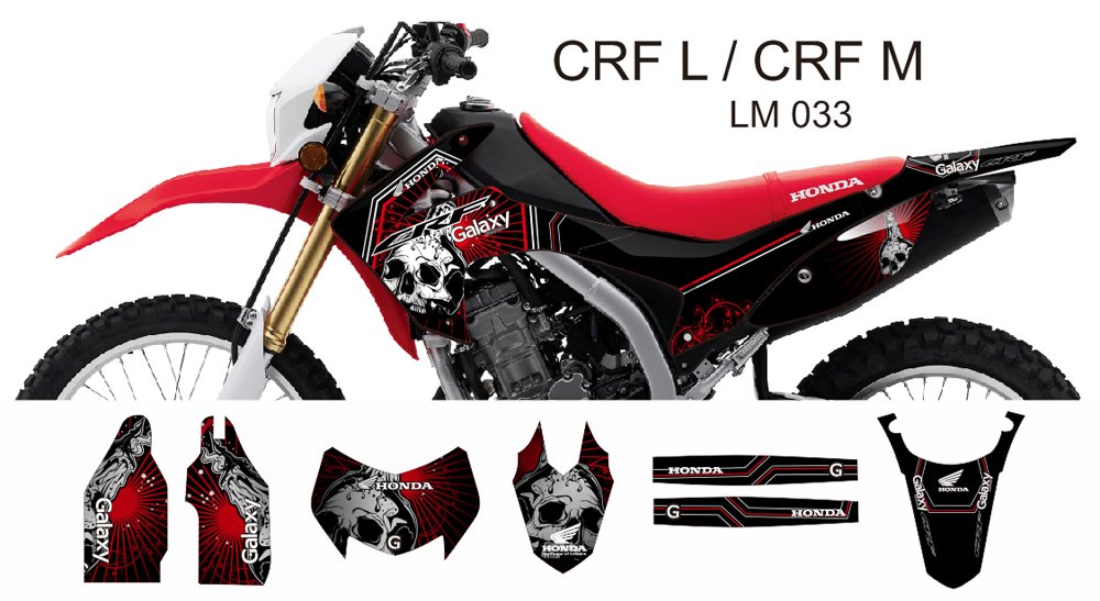 HONDA CRF L CRF M 2013-2014 GRAPHIC DECAL KIT CODE.LM 033