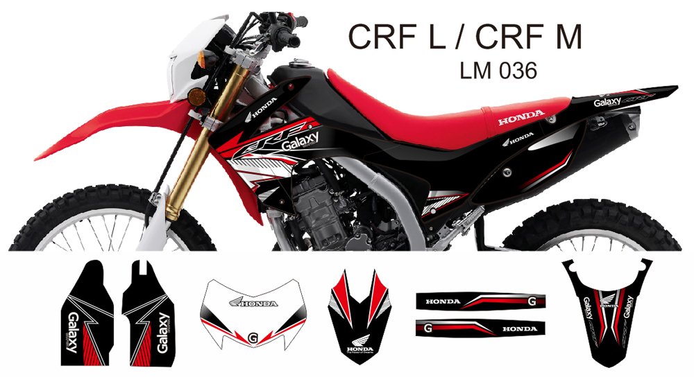 HONDA CRF L CRF M 2013-2014 GRAPHIC DECAL KIT CODE.LM 036