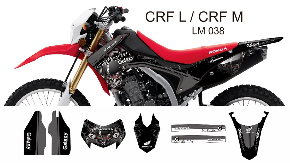 HONDA CRF L CRF M 2013-2014 GRAPHIC DECAL KIT CODE.LM 038