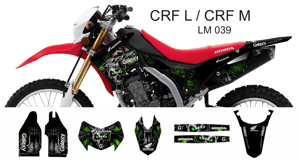HONDA CRF L CRF M 2013-2014 GRAPHIC DECAL KIT CODE.LM 039