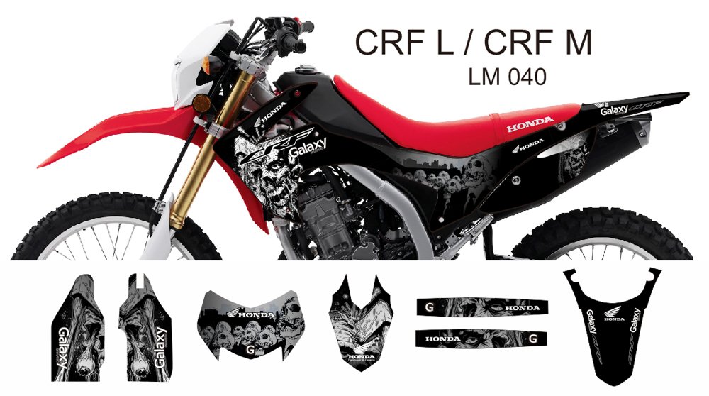 HONDA CRF L CRF M 2013-2014 GRAPHIC DECAL KIT CODE.LM 040