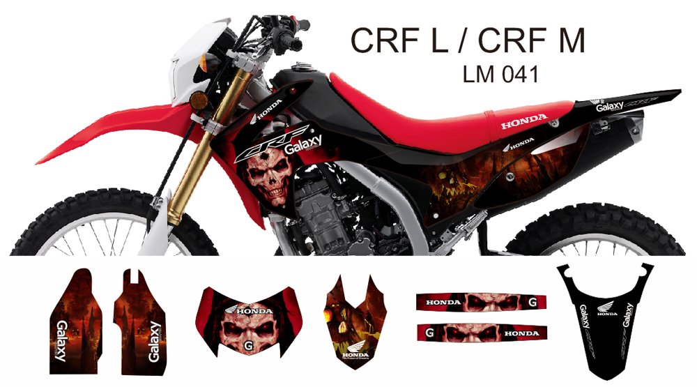 HONDA CRF L CRF M 2013-2014 GRAPHIC DECAL KIT CODE.LM 041