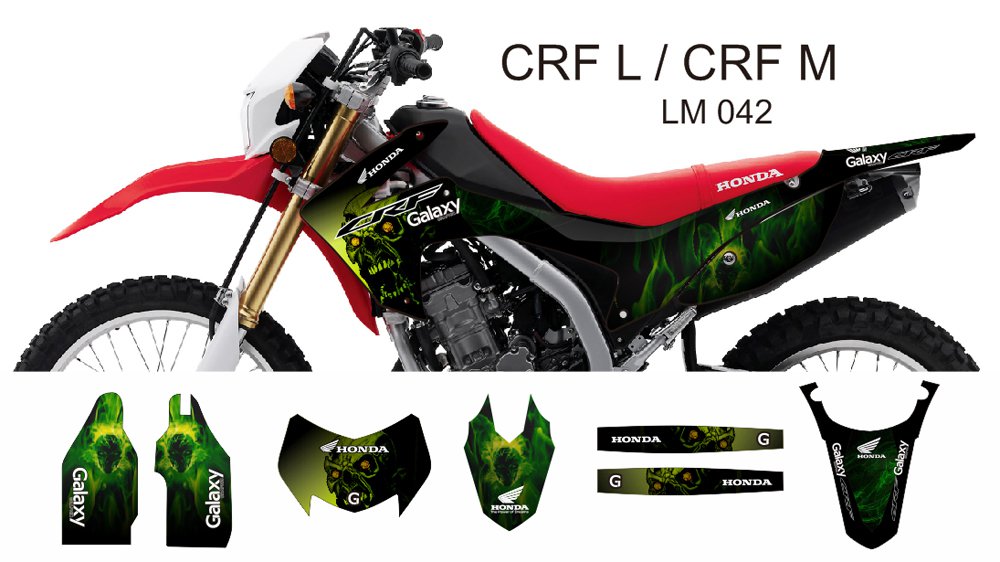 HONDA CRF L CRF M 2013-2014 GRAPHIC DECAL KIT CODE.LM 042