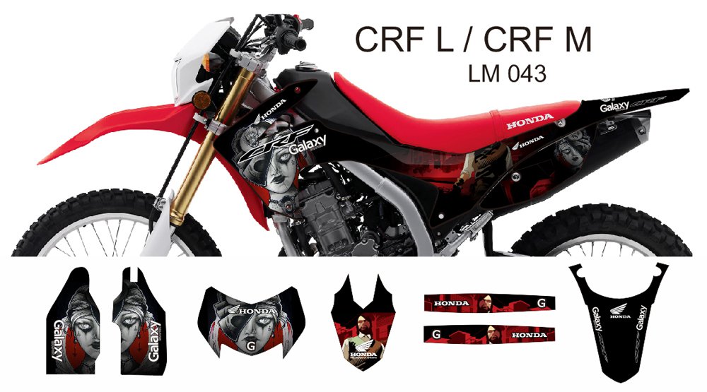HONDA CRF L CRF M 2013-2014 GRAPHIC DECAL KIT CODE.LM 043