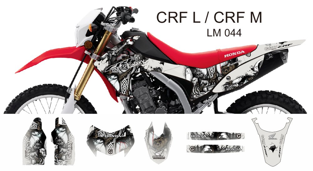 HONDA CRF L CRF M 2013-2014 GRAPHIC DECAL KIT CODE.LM 044