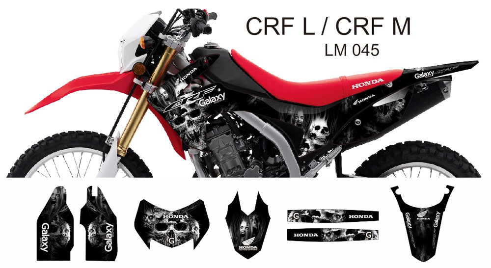 HONDA CRF L CRF M 2013-2014 GRAPHIC DECAL KIT CODE.LM 045