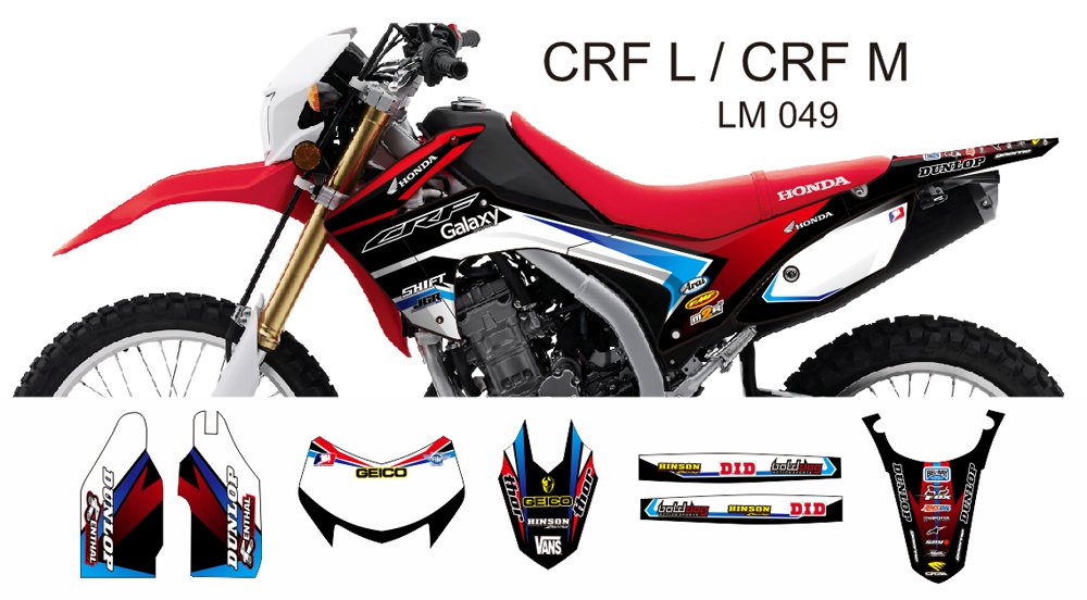 HONDA CRF L CRF M 2013-2014 GRAPHIC DECAL KIT CODE.LM 049