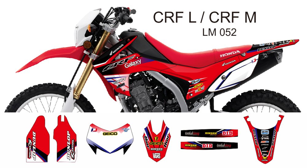 HONDA CRF L CRF M 2013-2014 GRAPHIC DECAL KIT CODE.LM 052