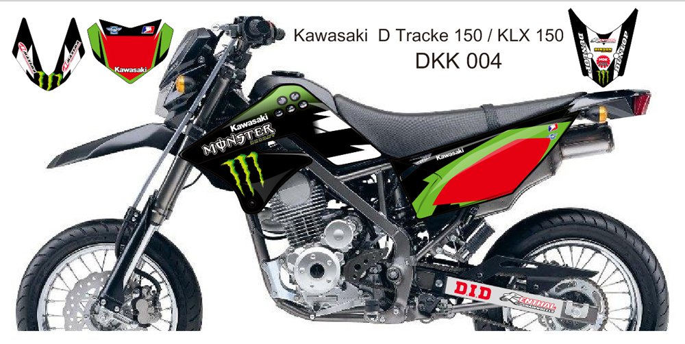 KAWASAKI D TRACKER 150 / KLX 150 GRAPHIC DECAL KIT CODE.DKK 004