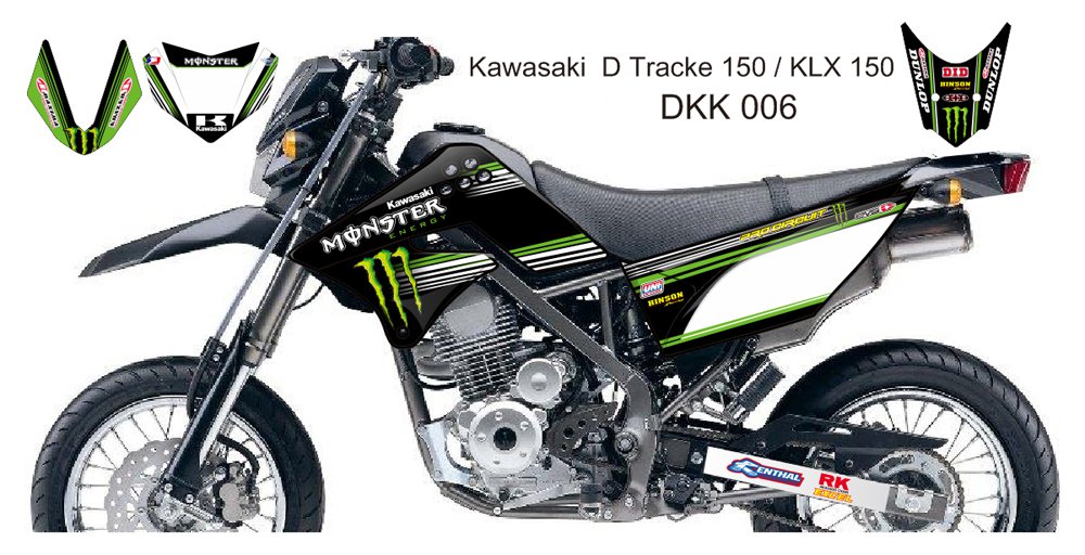 KAWASAKI D TRACKER 150 / KLX 150 GRAPHIC DECAL KIT CODE.DKK 006