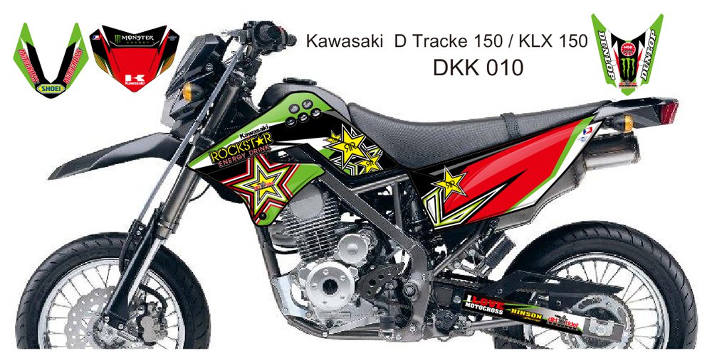 KAWASAKI D TRACKER 150 / KLX 150 GRAPHIC DECAL KIT CODE.DKK 010