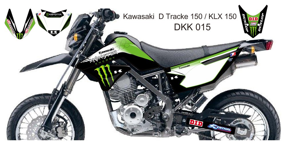 KAWASAKI D TRACKER 150 / KLX 150 GRAPHIC DECAL KIT CODE.DKK 015