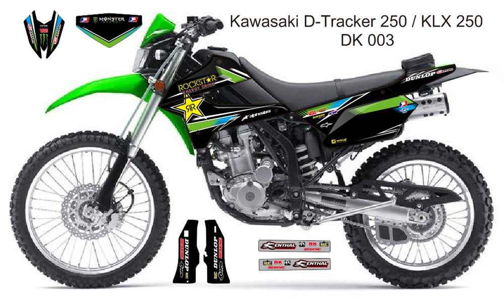 KAWASAKI D TRACKER 250 / KLX 250 GRAPHIC DECAL KIT CODE.DK 003