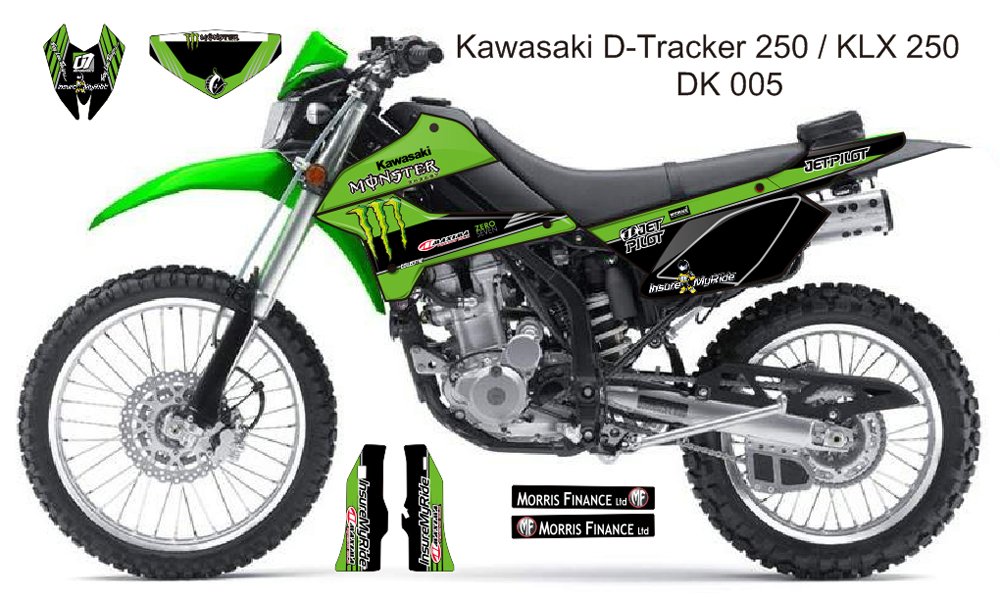 KAWASAKI D TRACKER 250 / KLX 250 GRAPHIC DECAL KIT CODE.DK 005