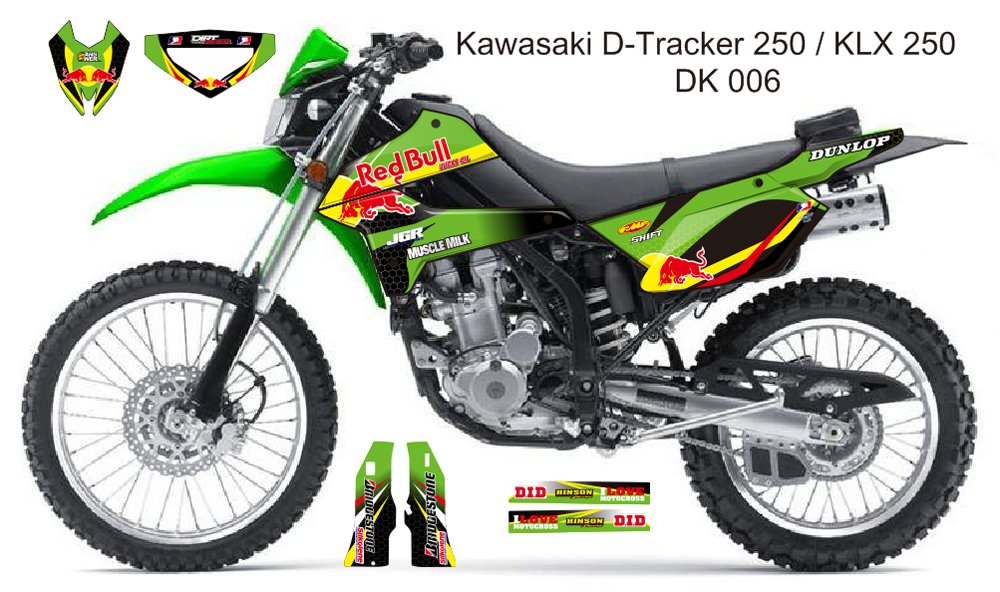 KAWASAKI D TRACKER 250 / KLX 250 GRAPHIC DECAL KIT CODE.DK 006