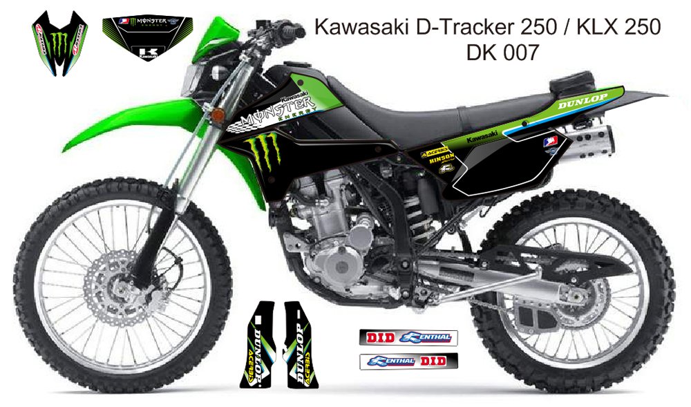 KAWASAKI D TRACKER 250 / KLX 250 GRAPHIC DECAL KIT CODE.DK 007