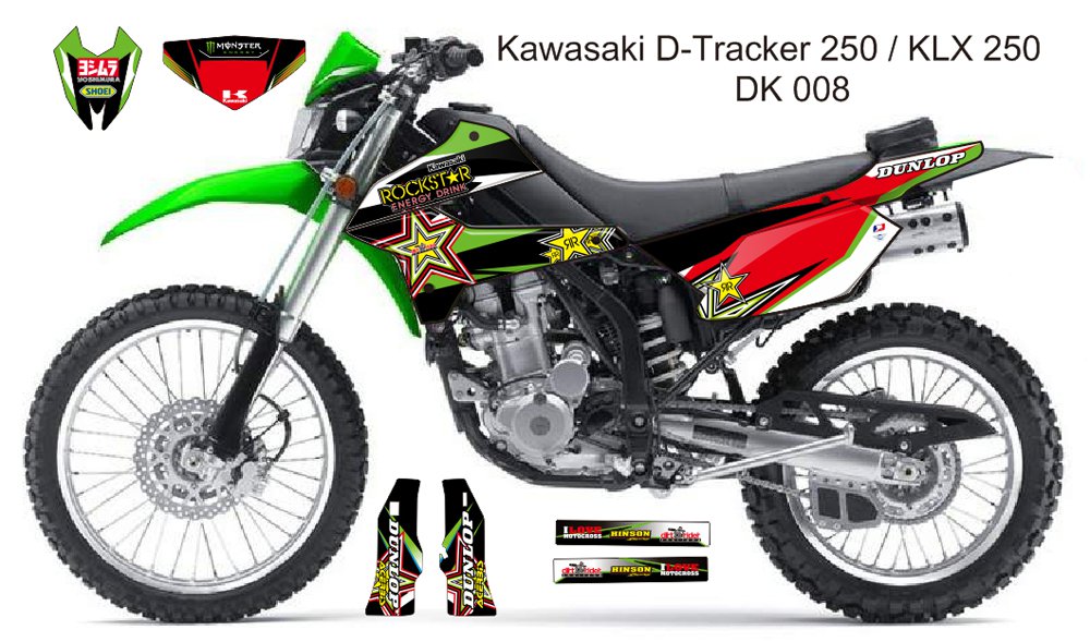 KAWASAKI D TRACKER 250 / KLX 250 GRAPHIC DECAL KIT CODE.DK 008