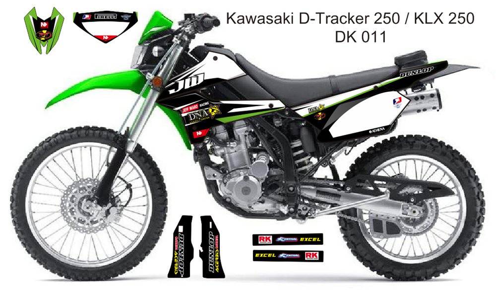 KAWASAKI D TRACKER 250 / KLX 250 GRAPHIC DECAL KIT CODE.DK 011