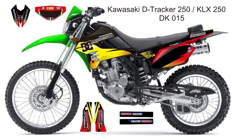 KAWASAKI D TRACKER 250 / KLX 250 GRAPHIC DECAL KIT CODE.DK 015