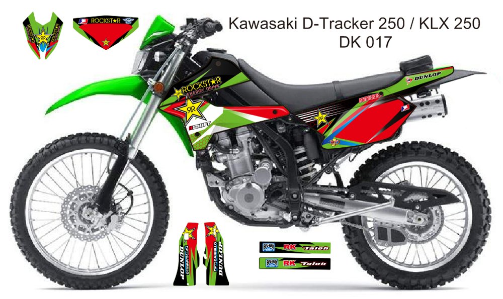 KAWASAKI D TRACKER 250 / KLX 250 GRAPHIC DECAL KIT CODE.DK 017
