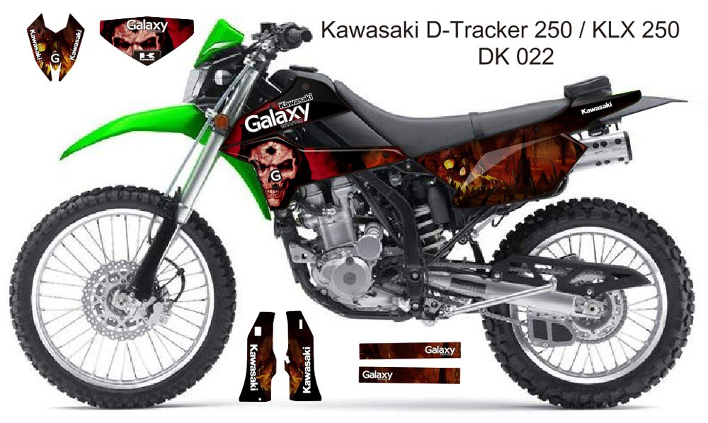 KAWASAKI D TRACKER 250 / KLX 250 GRAPHIC DECAL KIT CODE.DK 022
