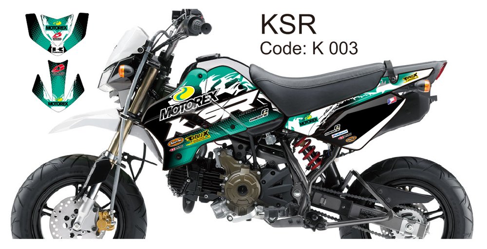 KAWASAKI KSR 2012-2014 GRAPHIC DECAL KIT CODE.K 003