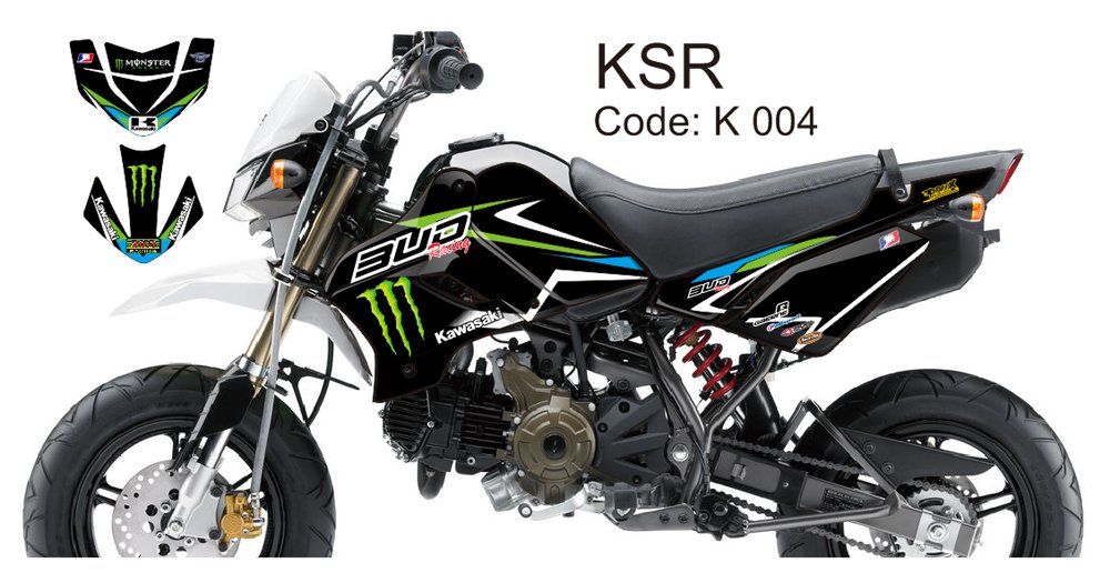 KAWASAKI KSR 2012-2014 GRAPHIC DECAL KIT CODE.K 004