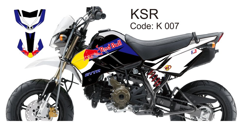 KAWASAKI KSR 2012-2014 GRAPHIC DECAL KIT CODE.K 007