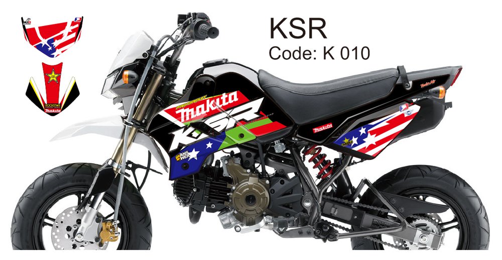 KAWASAKI KSR 2012-2014 GRAPHIC DECAL KIT CODE.K 010