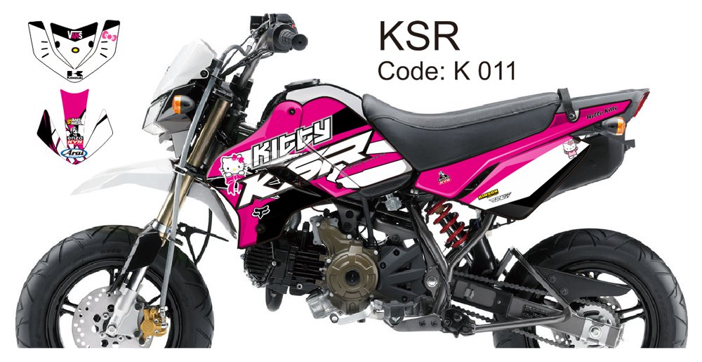 KAWASAKI KSR 2012-2014 GRAPHIC DECAL KIT CODE.K 011