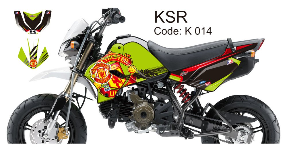 KAWASAKI KSR 2012-2014 GRAPHIC DECAL KIT CODE.K 014