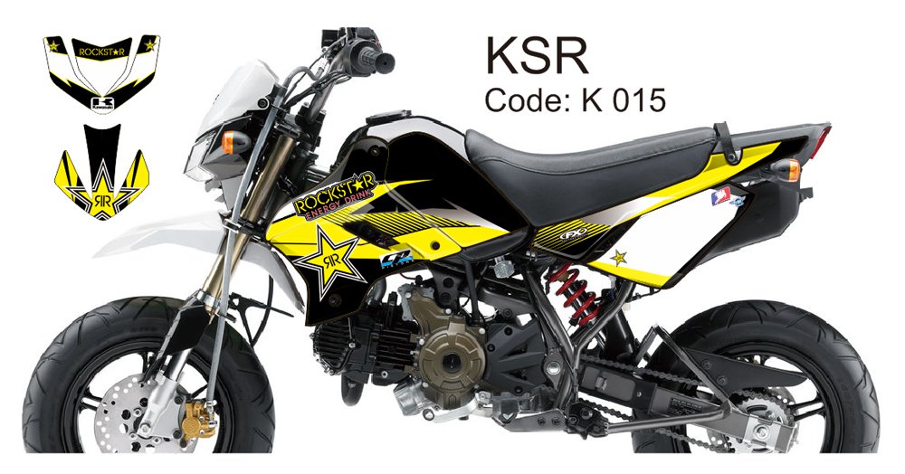 KAWASAKI KSR 2012-2014 GRAPHIC DECAL KIT CODE.K 015