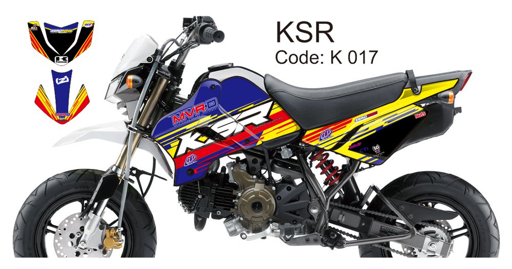 KAWASAKI KSR 2012-2014 GRAPHIC DECAL KIT CODE.K 017