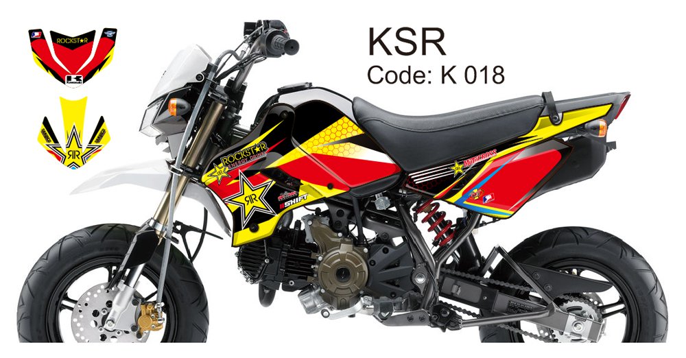 KAWASAKI KSR 2012-2014 GRAPHIC DECAL KIT CODE.K 018