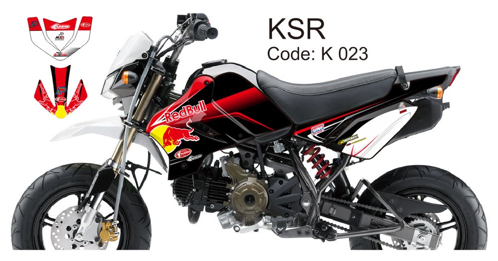 KAWASAKI KSR 2012-2014 GRAPHIC DECAL KIT CODE.K 023