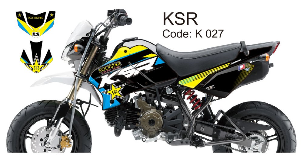 KAWASAKI KSR 2012-2014 GRAPHIC DECAL KIT CODE.K 027