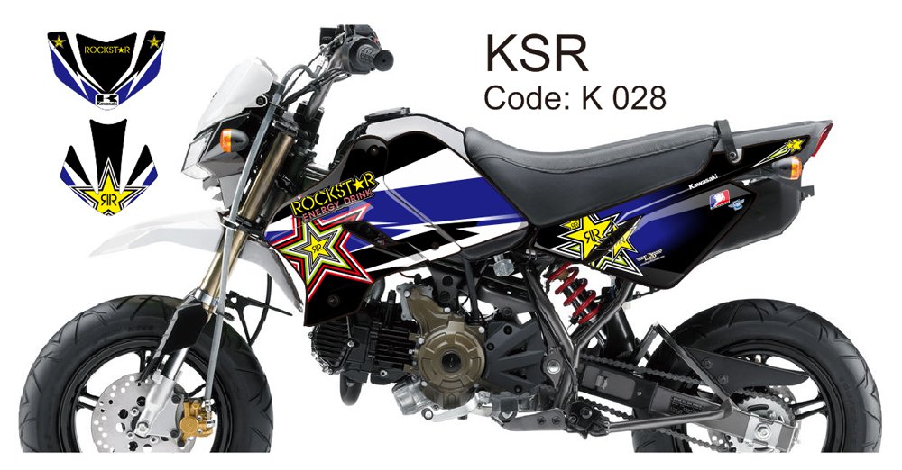 KAWASAKI KSR 2012-2014 GRAPHIC DECAL KIT CODE.K 028