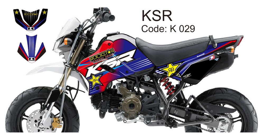 KAWASAKI KSR 2012-2014 GRAPHIC DECAL KIT CODE.K 029