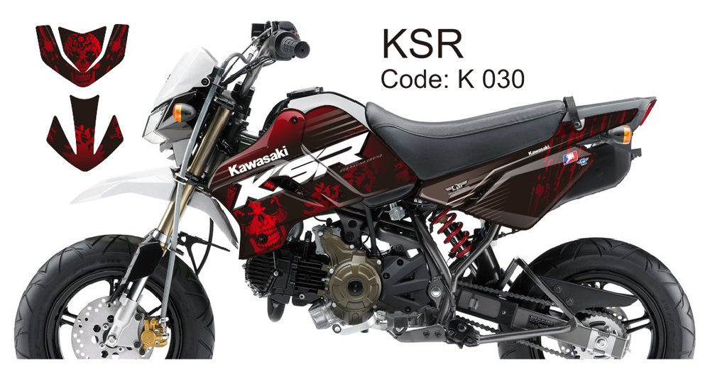 KAWASAKI KSR 2012-2014 GRAPHIC DECAL KIT CODE.K 030