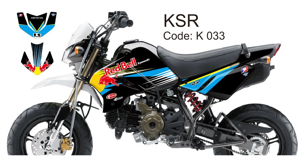 KAWASAKI KSR 2012-2014 GRAPHIC DECAL KIT CODE.K 033