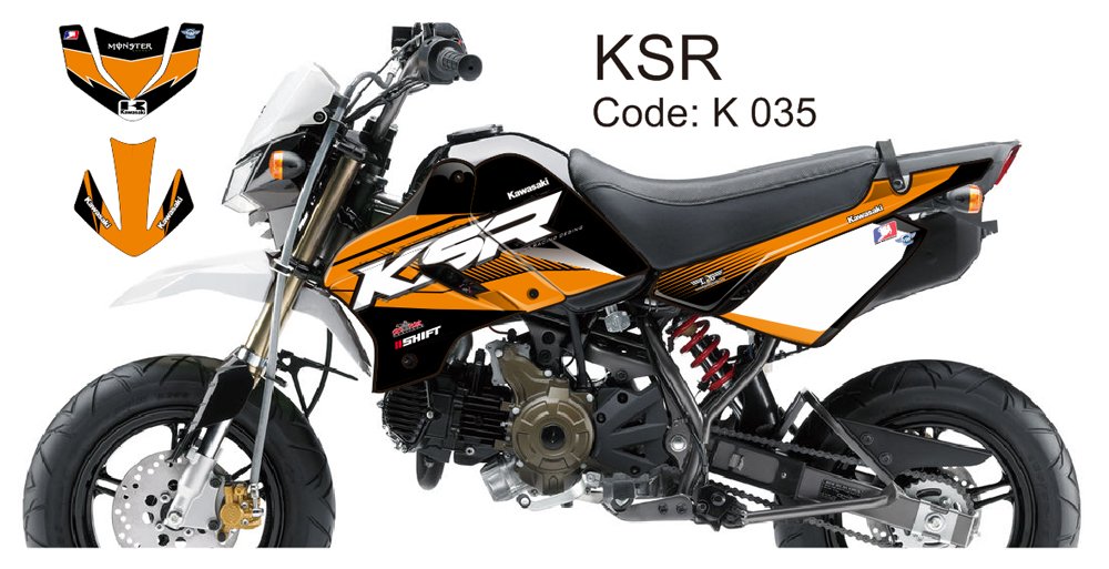 KAWASAKI KSR 2012-2014 GRAPHIC DECAL KIT CODE.K 035