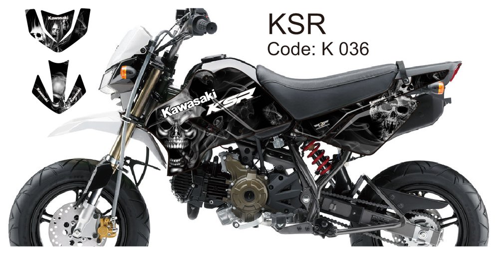 KAWASAKI KSR 2012-2014 GRAPHIC DECAL KIT CODE.K 036