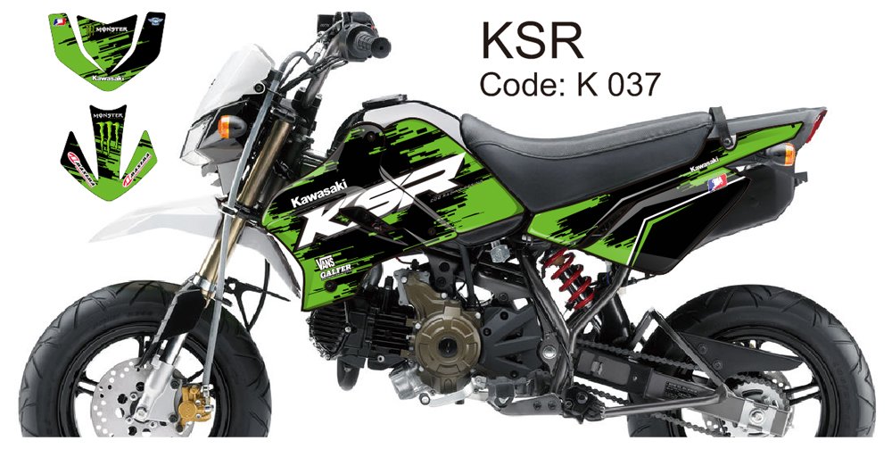 KAWASAKI KSR 2012-2014 GRAPHIC DECAL KIT CODE.K 037