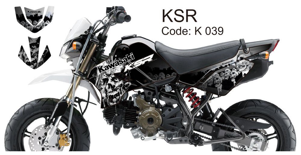 KAWASAKI KSR 2012-2014 GRAPHIC DECAL KIT CODE.K 039