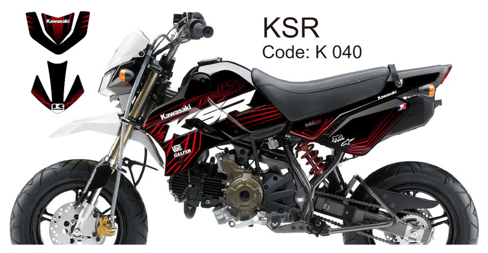 KAWASAKI KSR 2012-2014 GRAPHIC DECAL KIT CODE.K 040