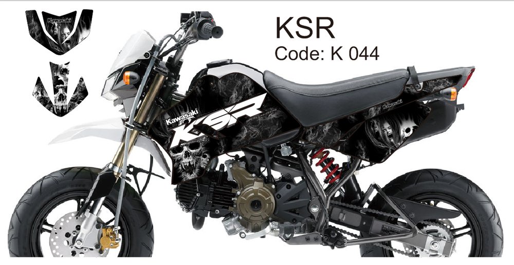KAWASAKI KSR 2012-2014 GRAPHIC DECAL KIT CODE.K 044