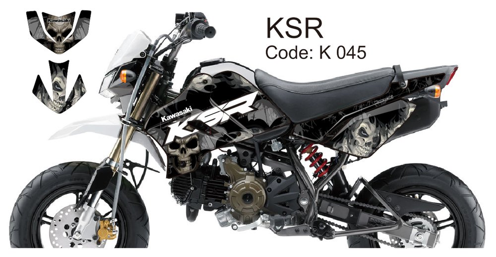 KAWASAKI KSR 2012-2014 GRAPHIC DECAL KIT CODE.K 045