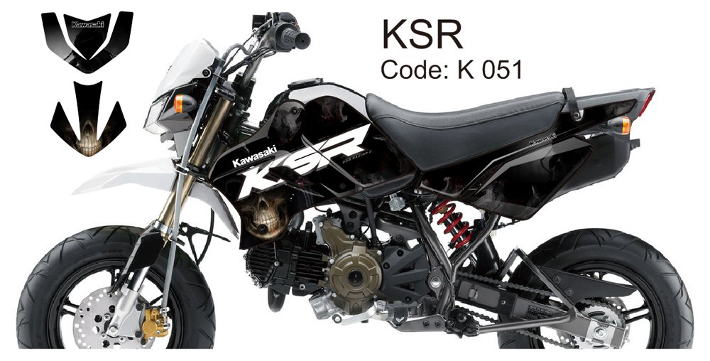 KAWASAKI KSR 2012-2014 GRAPHIC DECAL KIT CODE.K 051
