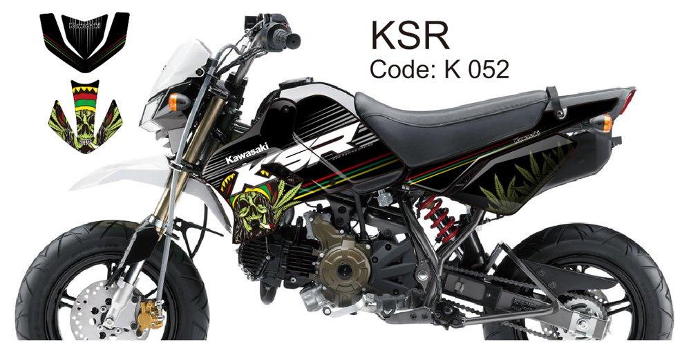 KAWASAKI KSR 2012-2014 GRAPHIC DECAL KIT CODE.K 052
