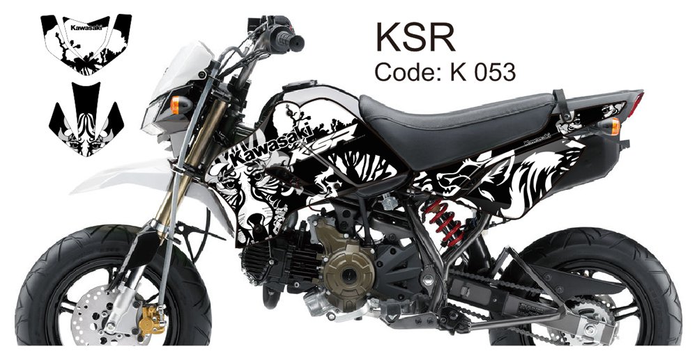 KAWASAKI KSR 2012-2014 GRAPHIC DECAL KIT CODE.K 053